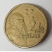 AUSTRALIA 1988 . TWO 2 DOLLARS COIN . ERROR . CUD ON THE EDGE